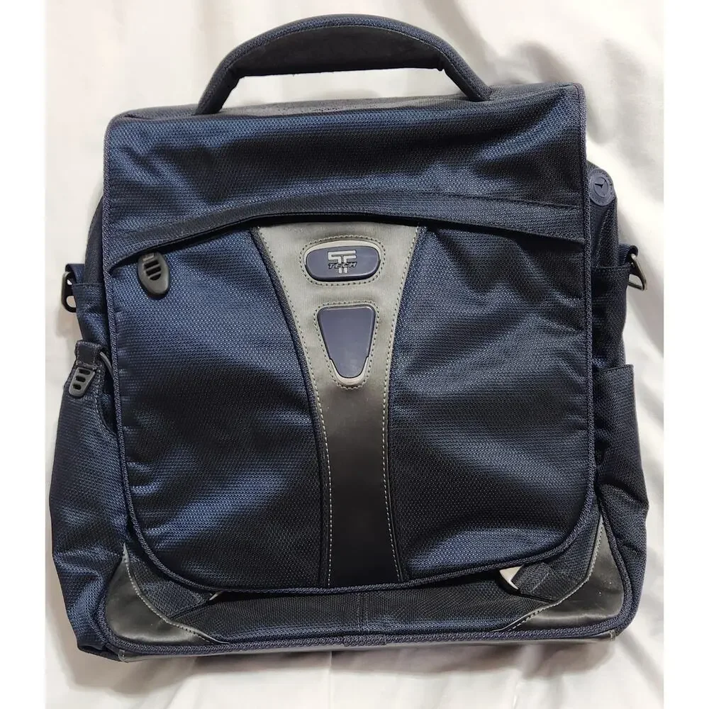 Tumi T-Tech 5589MB Blue Ballistic Nylon Messenger Backpack Bag Shoulder Bag 17